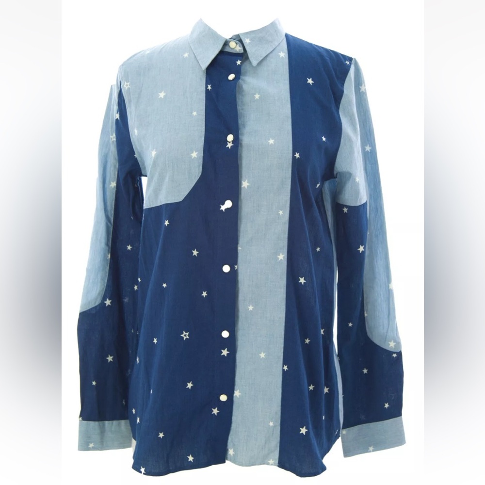 SURFACE TO AIR Women's Star Chambray Stormy Shirt Sz 36